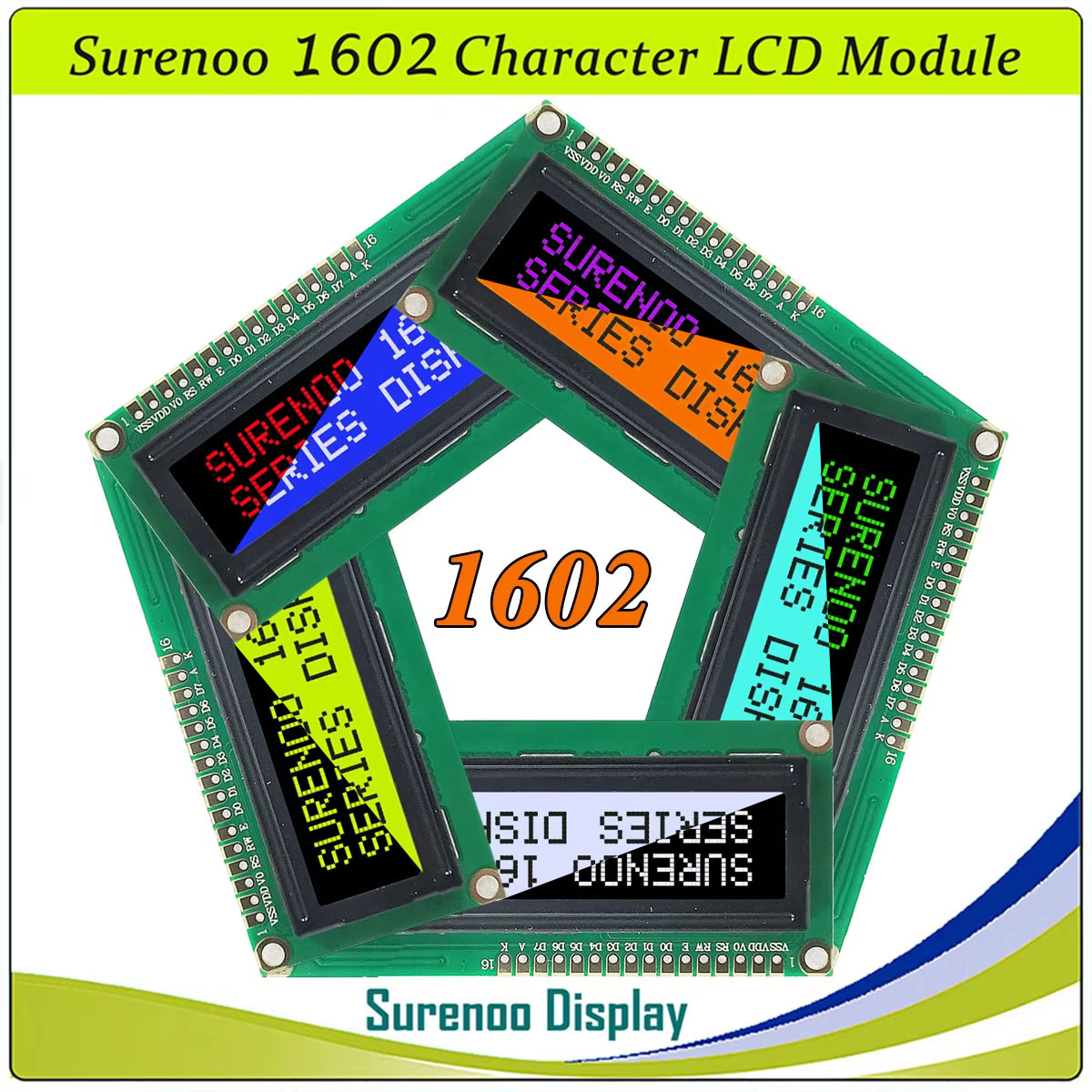 Lcd 1602 - Дисплейный модуль Surenoo 1602 16X2 162