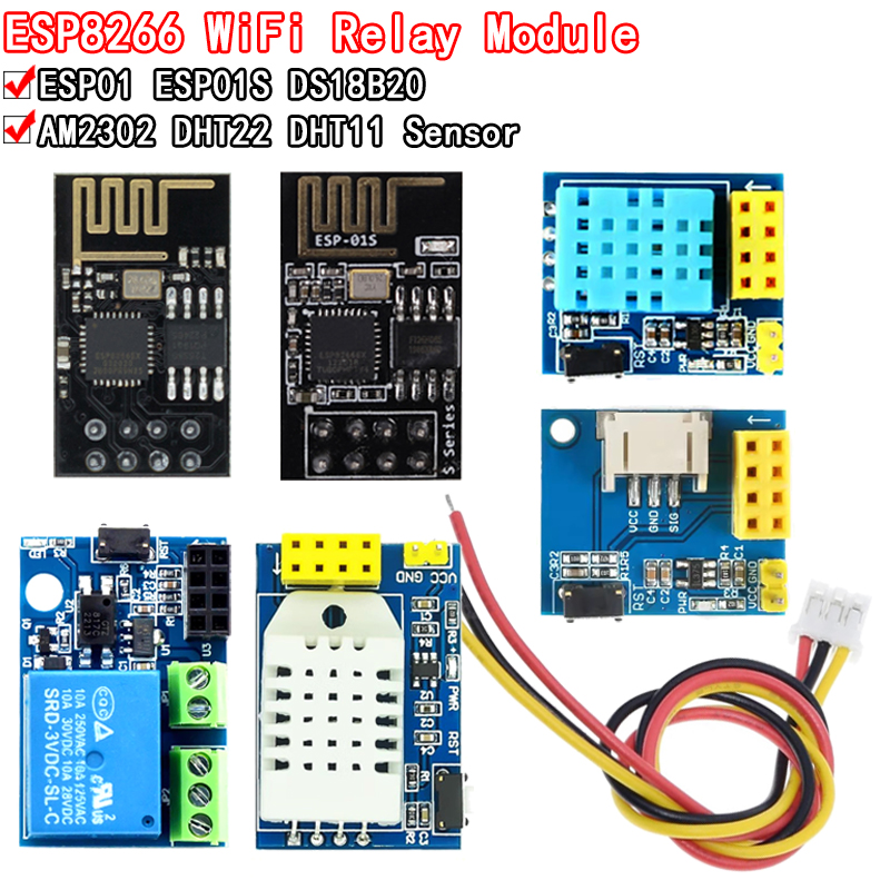 Ds18B20 - Релейный модуль ESP8266, 5 В, Wi-Fi,