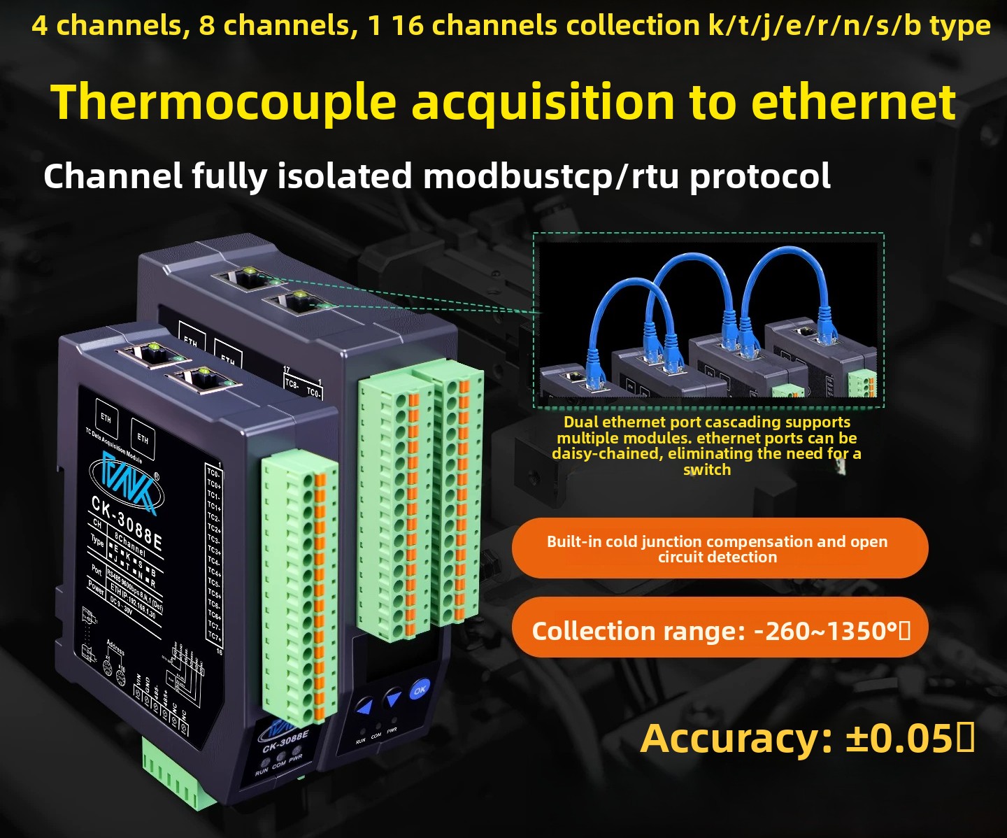 Thermocouple Module K Type - 8-канальный полностью изолированный модуль термопары K-типа