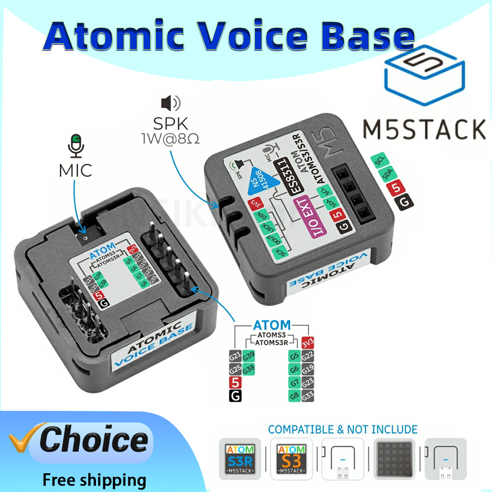 Microphone Module - Модуль M5Stack Atomic Voice Base ES8311
