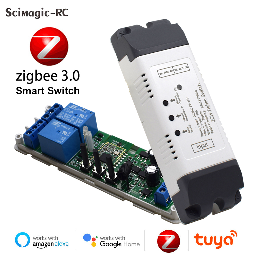Relay Module 4 Channel - Умный переключатель Tuya Zigbee, дистанционное управление,