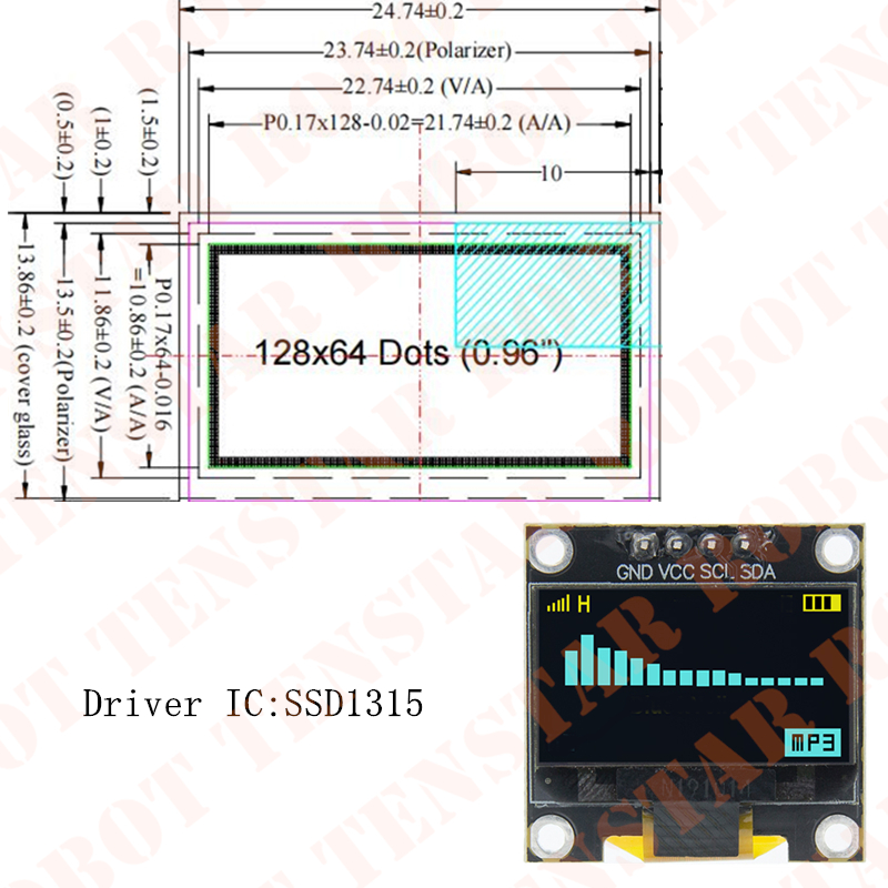 TENSTAR 0,96-дюймовый OLED SSD – обзор и цена Oled Display 0.96