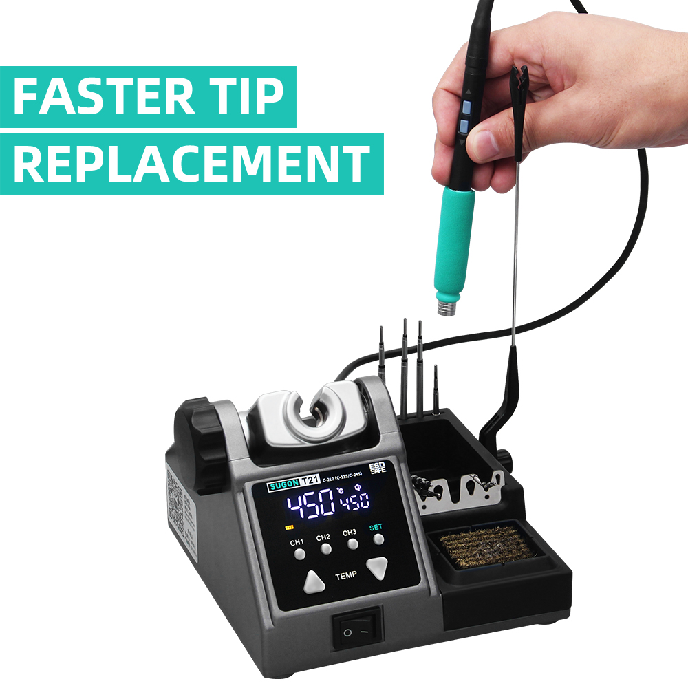 Паяльная станция SUGON T21, со – обзор и цена Soldering Iron Temperature Probe