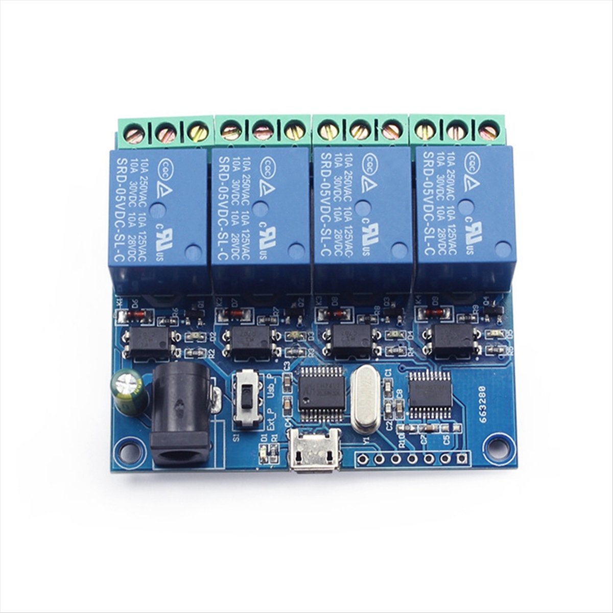 AT42 4-канальный USB-модуль ре – обзор и цена Relay Module 4 Channel