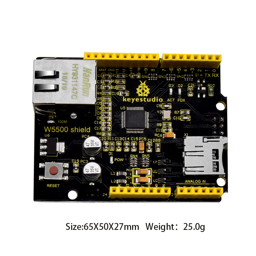 Плата расширения управления Et – обзор и цена Ethernet W5500