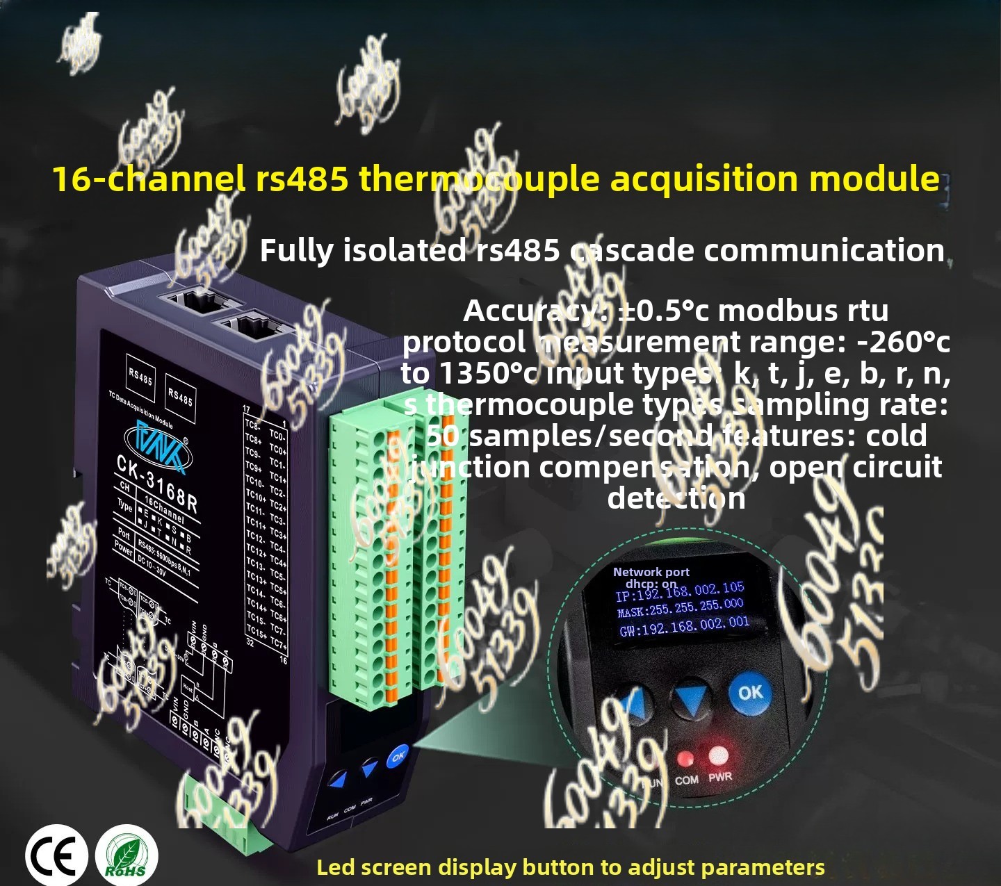 8-канальный полностью изолиров – обзор и цена Thermocouple Module K Type