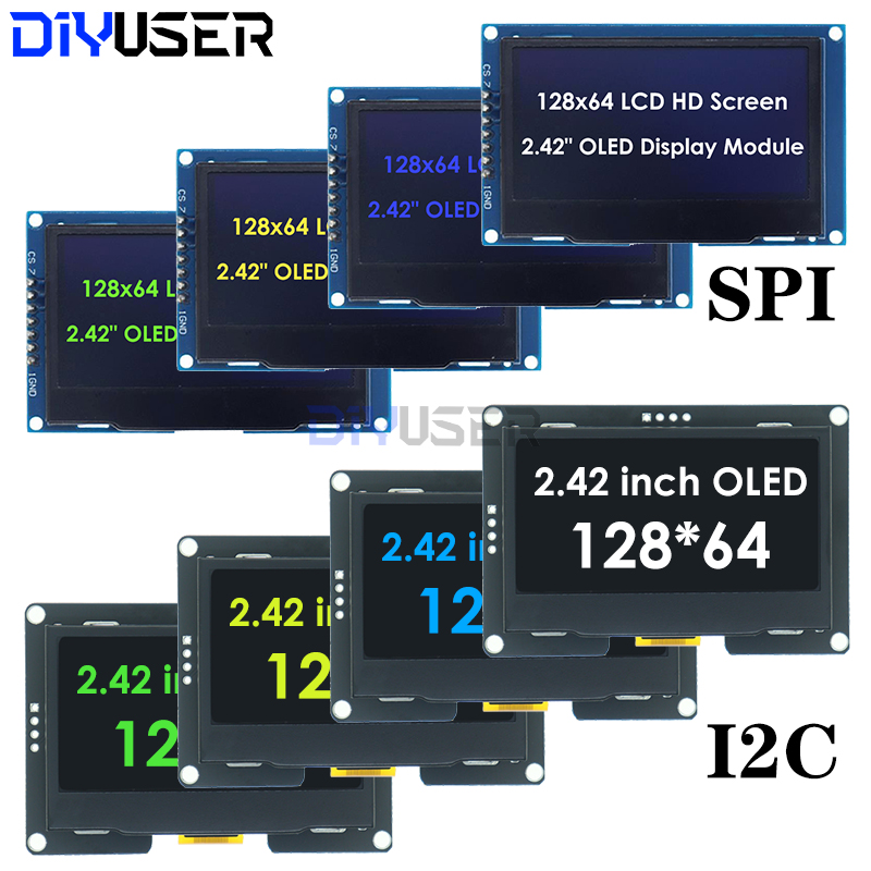 DIYUSER 2,4-дюймовый OLED LCD  – обзор и цена Oled Display 0.96