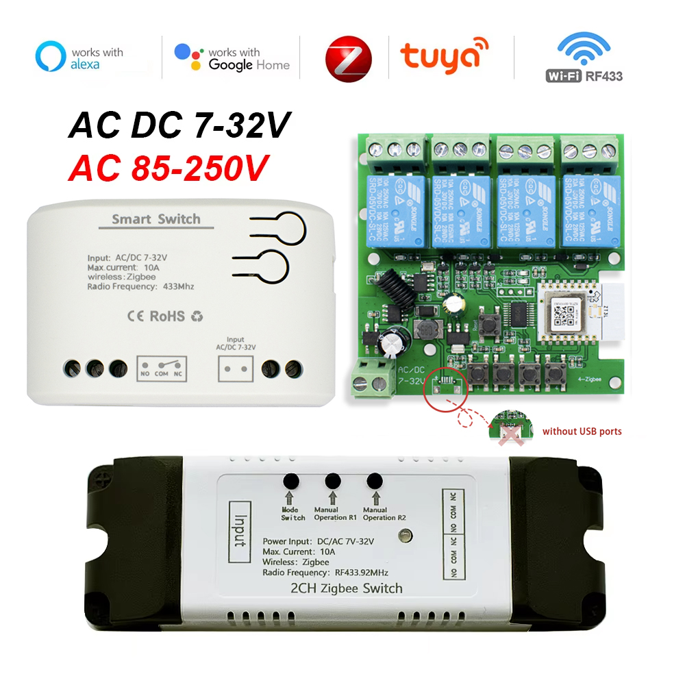 Умный переключатель Tuya Zigbe – обзор и цена Relay Module 4 Channel