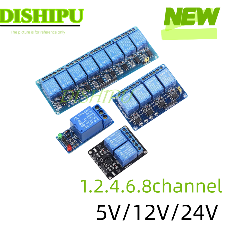 DC 5 В 12 В 24 В 1 2 4 6 8-кан – обзор и цена Relay Module 4 Channel
