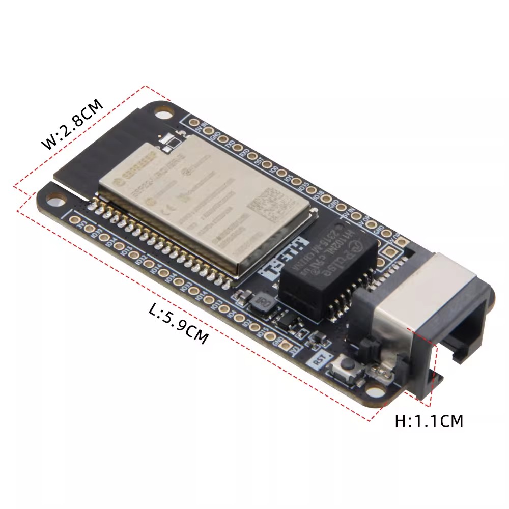 Плата разработчика LILYGO T‑ET – обзор и цена Ethernet W5500