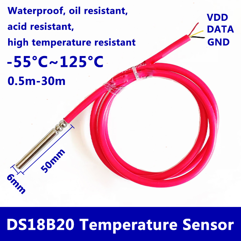 DS18B20 Водонепроницаемый цифр – обзор и цена Ds18B20